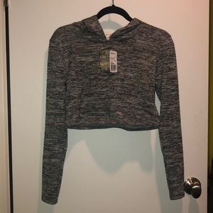 🌟 NWT forever21 cropped sweater with hoodie